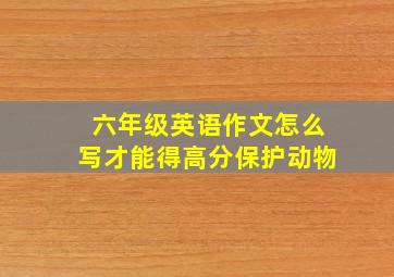 六年级英语作文怎么写才能得高分保护动物