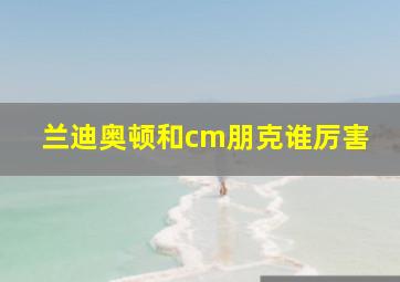 兰迪奥顿和cm朋克谁厉害