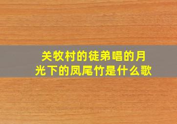 关牧村的徒弟唱的月光下的凤尾竹是什么歌