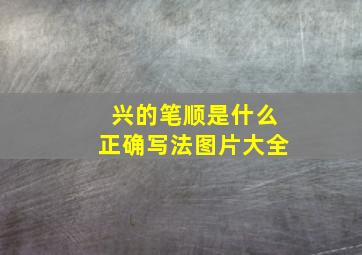 兴的笔顺是什么正确写法图片大全