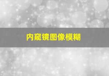 内窥镜图像模糊