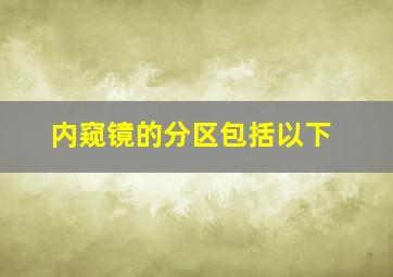 内窥镜的分区包括以下