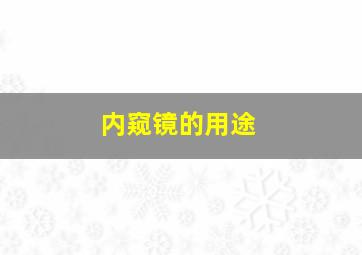 内窥镜的用途