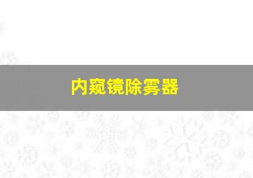 内窥镜除雾器