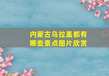 内蒙古乌拉盖都有哪些景点图片欣赏