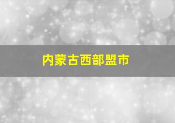 内蒙古西部盟市