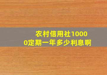 农村信用社10000定期一年多少利息啊