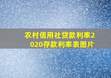 农村信用社贷款利率2020存款利率表图片