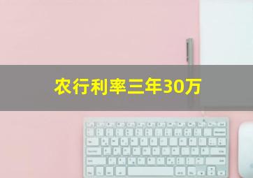 农行利率三年30万