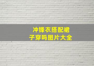 冲锋衣搭配裙子穿吗图片大全