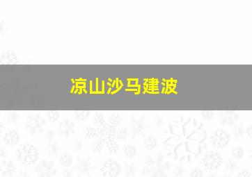 凉山沙马建波