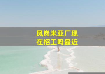 凤岗米亚厂现在招工吗最近