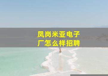 凤岗米亚电子厂怎么样招聘