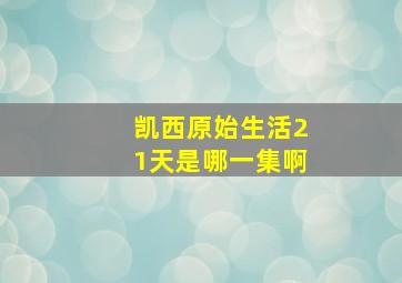 凯西原始生活21天是哪一集啊