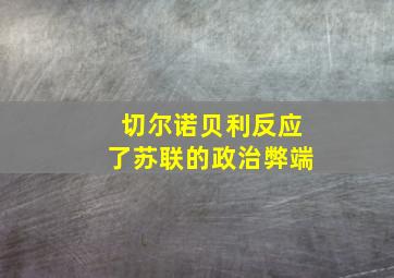 切尔诺贝利反应了苏联的政治弊端