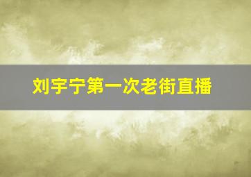 刘宇宁第一次老街直播