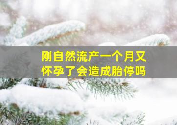 刚自然流产一个月又怀孕了会造成胎停吗