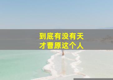 到底有没有天才曹原这个人