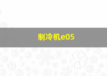 制冷机e05