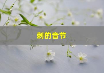 刺的音节