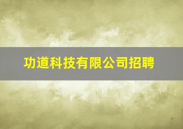 功道科技有限公司招聘