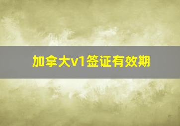 加拿大v1签证有效期