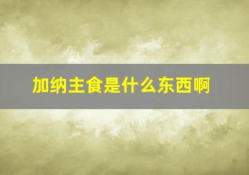 加纳主食是什么东西啊