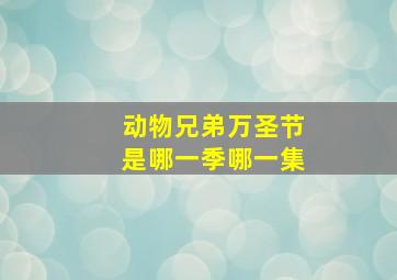 动物兄弟万圣节是哪一季哪一集