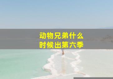 动物兄弟什么时候出第六季