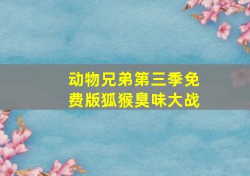 动物兄弟第三季免费版狐猴臭味大战