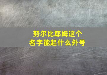 努尔比耶姆这个名字能起什么外号