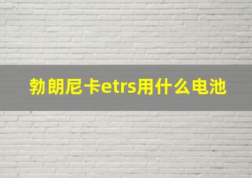 勃朗尼卡etrs用什么电池