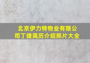 北京伊力特物业有限公司丁捷简历介绍照片大全