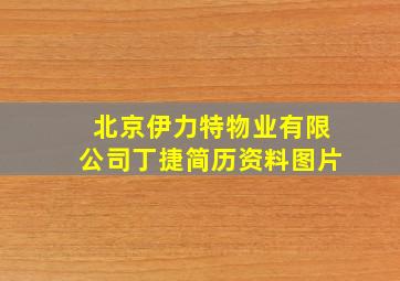 北京伊力特物业有限公司丁捷简历资料图片