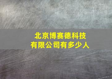 北京博赛德科技有限公司有多少人