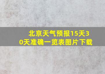 北京天气预报15天30天准确一览表图片下载