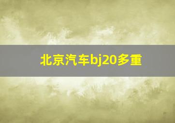 北京汽车bj20多重