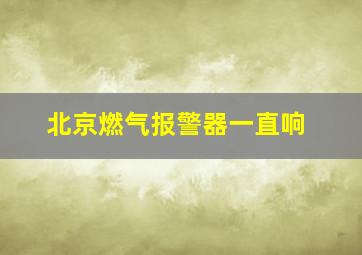 北京燃气报警器一直响