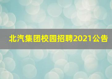 北汽集团校园招聘2021公告