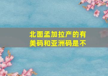 北面孟加拉产的有美码和亚洲码是不