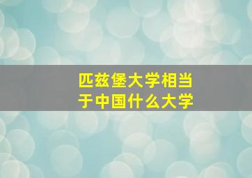 匹兹堡大学相当于中国什么大学