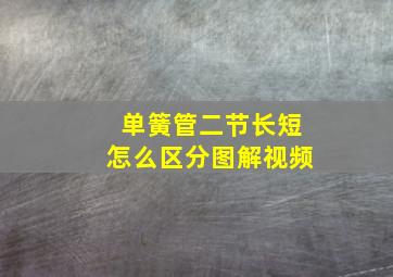 单簧管二节长短怎么区分图解视频