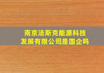 南京法斯克能源科技发展有限公司是国企吗