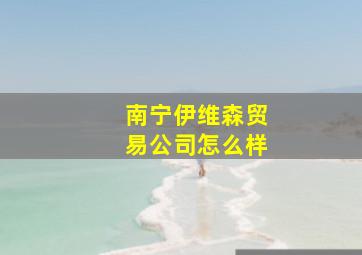 南宁伊维森贸易公司怎么样