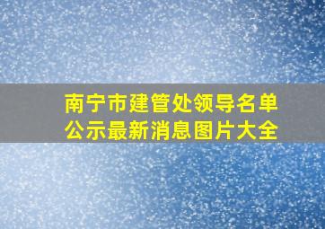 南宁市建管处领导名单公示最新消息图片大全