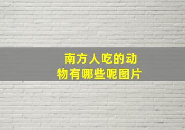 南方人吃的动物有哪些呢图片