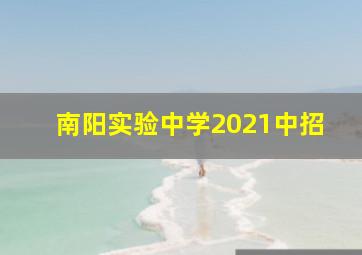 南阳实验中学2021中招