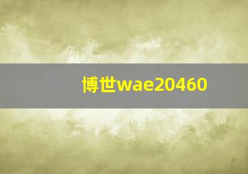 博世wae20460