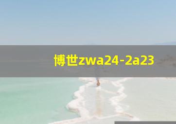 博世zwa24-2a23