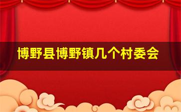 博野县博野镇几个村委会